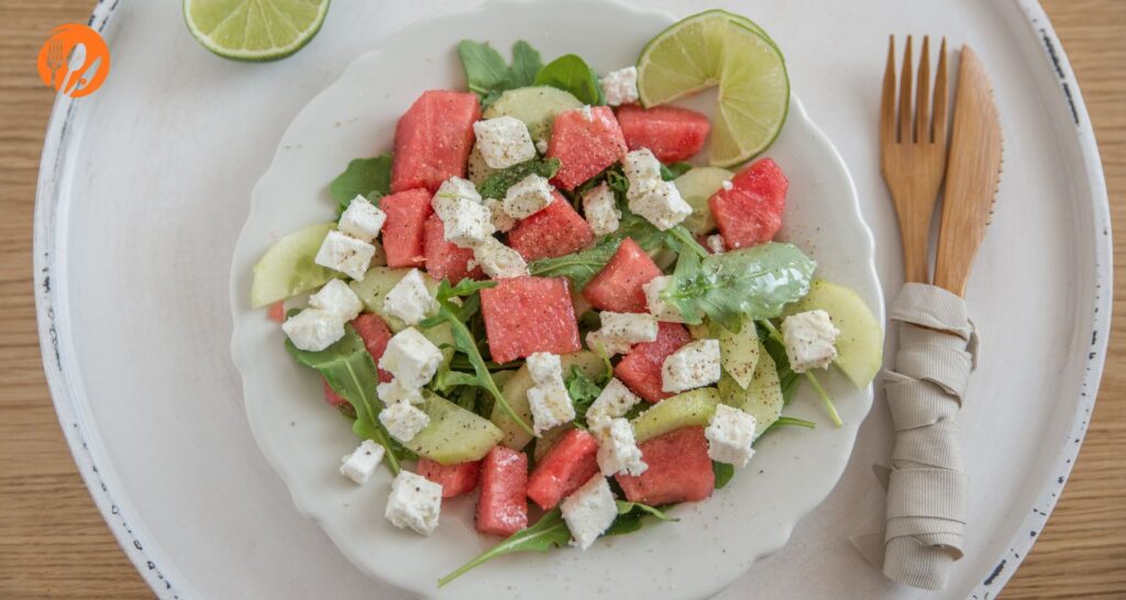 Wassermelonensalat mit Feta und Minze